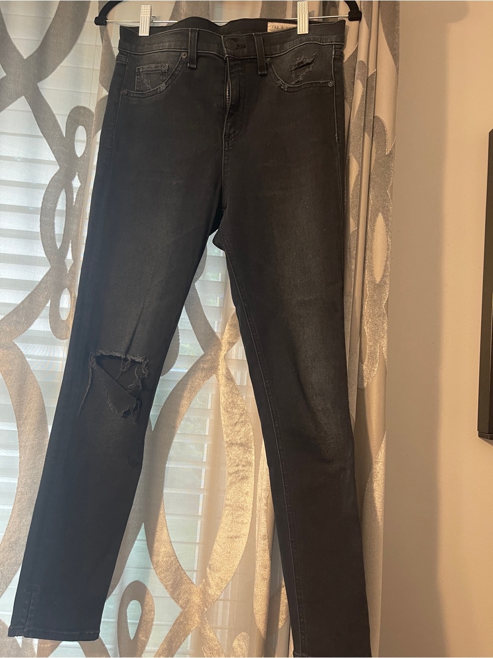 Rag & Bone Black Distressed Women's Jeans